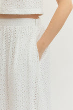 Load image into Gallery viewer, Bottoms Everly | Eyelet Midi Skirt in Off-White