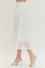 Load image into Gallery viewer, Bottoms Everly | Eyelet Midi Skirt in Off-White
