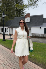 Load image into Gallery viewer, Dresses Felicity | Scallop Edge Zip Dress in Cream