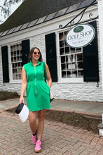 Load image into Gallery viewer, Dresses Felicity | Scallop Edge Zip Dress in Green