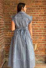 Load image into Gallery viewer, Dresses Remi | Navy Striped Midi Dress