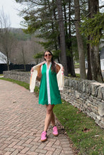 Load image into Gallery viewer, Dresses Tara | Green Sleeveless White Trim Dress