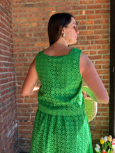 Load image into Gallery viewer, Tops Everly | Eyelet Sleeveless Top in Green