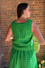 Load image into Gallery viewer, Tops Everly | Eyelet Sleeveless Top in Green