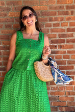 Load image into Gallery viewer, Tops Everly | Eyelet Sleeveless Top in Green
