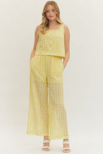 Load image into Gallery viewer, Tops Everly | Eyelet Sleeveless Top in Lemon
