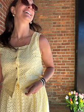 Load image into Gallery viewer, Tops Everly | Eyelet Sleeveless Top in Lemon