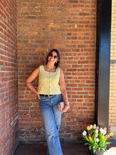 Load image into Gallery viewer, Tops Everly | Eyelet Sleeveless Top in Lemon