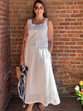 Load image into Gallery viewer, Tops Everly | Eyelet Sleeveless Top in White