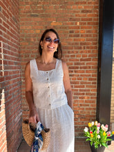 Load image into Gallery viewer, Tops Everly | Eyelet Sleeveless Top in White