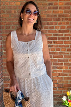 Load image into Gallery viewer, Tops Everly | Eyelet Sleeveless Top in White
