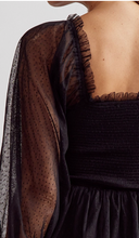 Load image into Gallery viewer, Tops Kait Swiss Dot Top | Black