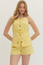 Load image into Gallery viewer, Tops Yellow Button Tank Vest