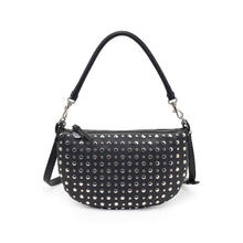 Load image into Gallery viewer, Jordan Studded Shoulder Bag - Crossbody: Black