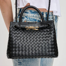 Load image into Gallery viewer, Blakely Woven Crossbody: Black