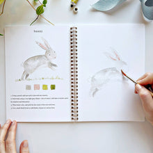 Load image into Gallery viewer, Animals watercolor workbook