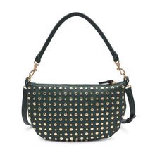 Load image into Gallery viewer, Jordan Studded Shoulder Bag - Crossbody: Forest