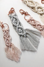 Load image into Gallery viewer, Macrame Fringe Keychain