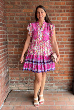 Load image into Gallery viewer, Dresses Anna | Flutter Sleeves Mixed Print V-neck Dress