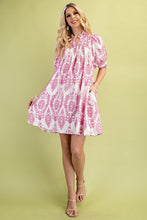 Load image into Gallery viewer, Dresses Cecelia | Pink Puff Sleeve Yoke