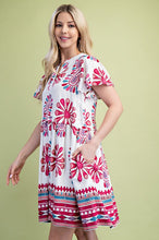 Load image into Gallery viewer, Dresses Melody Mini | Berry Print Yoke Mini Dress