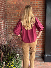 Load image into Gallery viewer, Tops Michelle | Burgundy Blouse