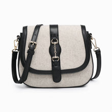 Load image into Gallery viewer, Bags Vanna Woven Contrast Crossbody: Black