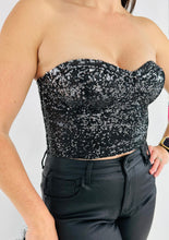 Load image into Gallery viewer, Tops Ombre Sequin Corset Top