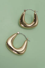 Load image into Gallery viewer, Jewelry Bubble Puffy U Shape Tube Hoop Earrings | GOLD