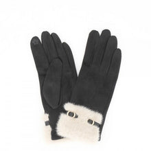 Load image into Gallery viewer, Gloves Black Faux Fur Cuff Smart Gloves | Assorted Colors