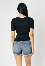 Load image into Gallery viewer, Bottoms Emelia High Waist Tummy Control | Fray Hem Shorts - JUDY BLUE
