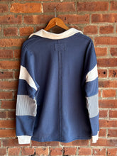 Load image into Gallery viewer, Sweatshirt Blue Lagoon | Striped Colorblock Rugby