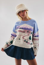 Load image into Gallery viewer, Sweater Snow Mountain Graphic Sweater | Light Blue
