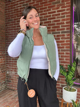 Load image into Gallery viewer, Coats & Jackets Reversible Vest | Lt Olive