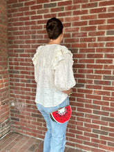 Load image into Gallery viewer, Tops Eyelet lace Embroidered Blouse | Cream