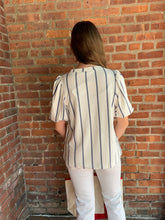 Load image into Gallery viewer, Baseball Ballpark Baseball Sequin Top | Striped