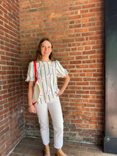 Load image into Gallery viewer, Baseball Ballpark Baseball Sequin Top | Striped