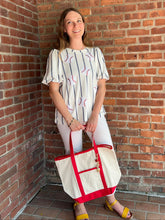 Load image into Gallery viewer, Baseball Ballpark Baseball Sequin Top | Striped