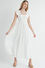 Load image into Gallery viewer, Mila | White tiered maxi dress