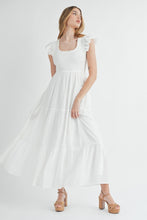 Load image into Gallery viewer, Mila | White tiered maxi dress