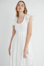 Load image into Gallery viewer, Mila | White tiered maxi dress