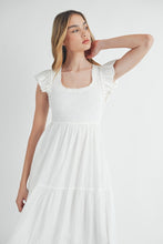 Load image into Gallery viewer, Mila | White tiered maxi dress