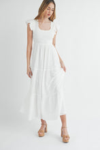 Load image into Gallery viewer, Mila | White tiered maxi dress