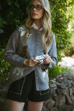 Load image into Gallery viewer, Sweater Dog Knit Sweater Cardigan | Grey