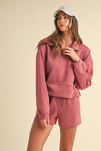 Load image into Gallery viewer, Lauren | Mock Neck Half Zip | RED