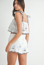 Load image into Gallery viewer, Sadie | Blue Floral Embroidered Set