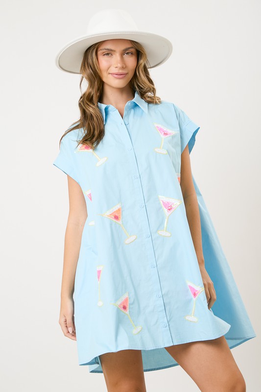 sachin and babi light blue dress What to Wear to a Rehearsal Dinner main image 0