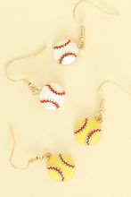 Load image into Gallery viewer, Baseball Jewelry 3D Softball Earrings