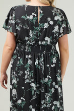 Load image into Gallery viewer, Dresses Angelica Floral Slit Midi Dress