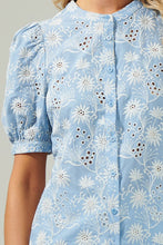 Load image into Gallery viewer, Tops Moonflower Eyelet Button Down Blouse